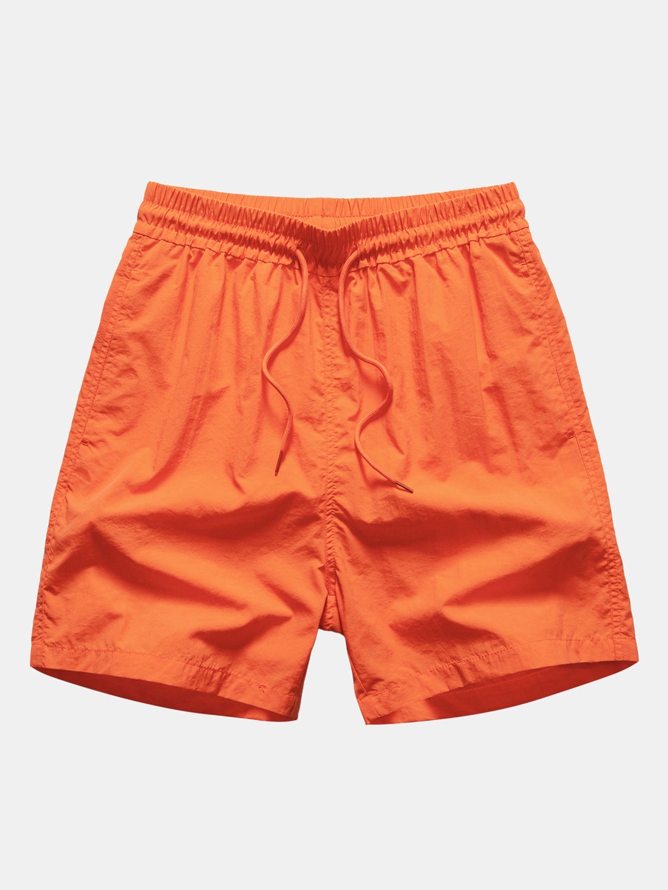 Palm Tree Silhouette Print Cotton T-Shirt & Man Mid Length Drawstring Swim Shorts