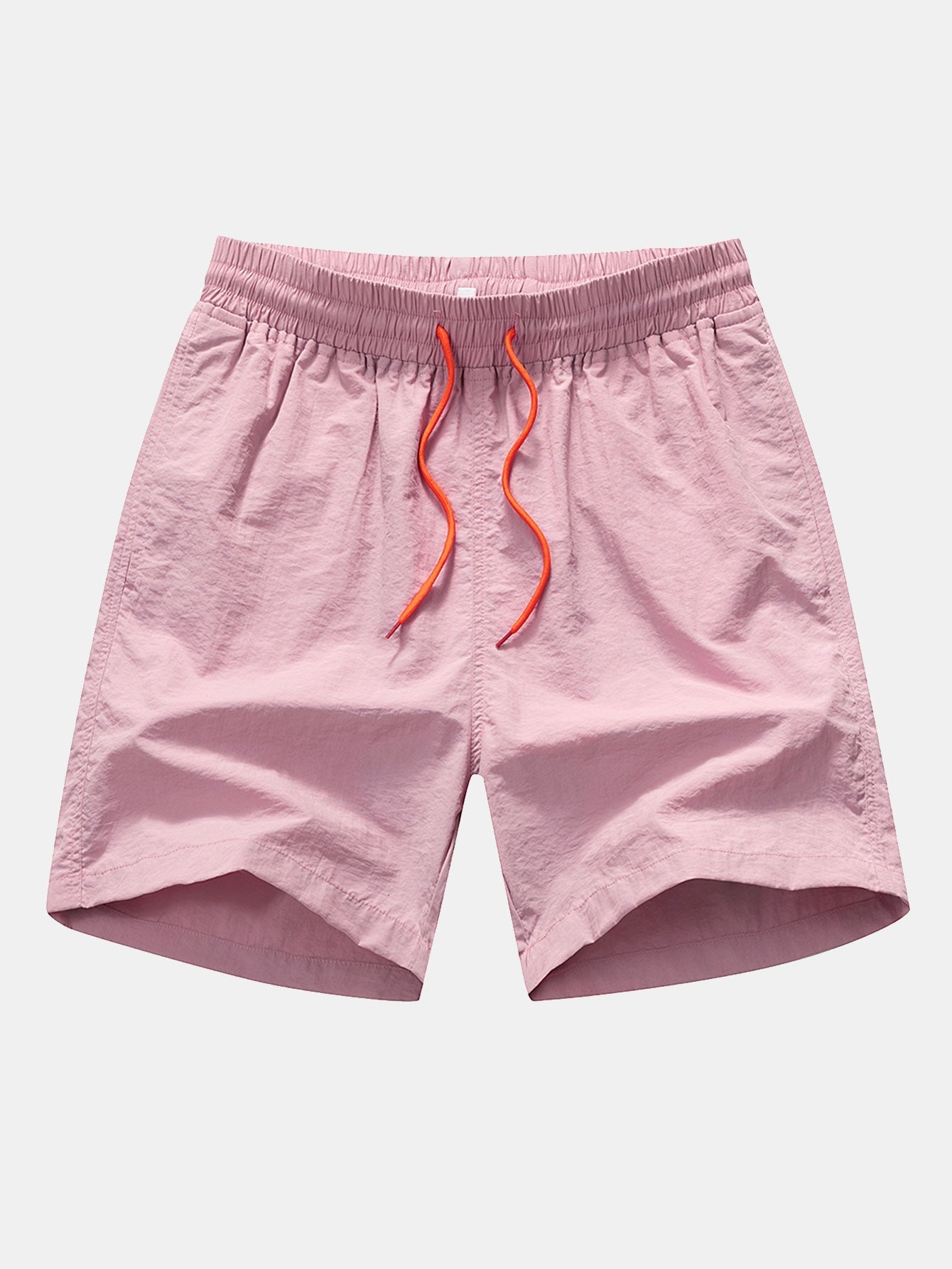 Palm Tree Silhouette Print Cotton T-Shirt & Man Mid Length Drawstring Swim Shorts